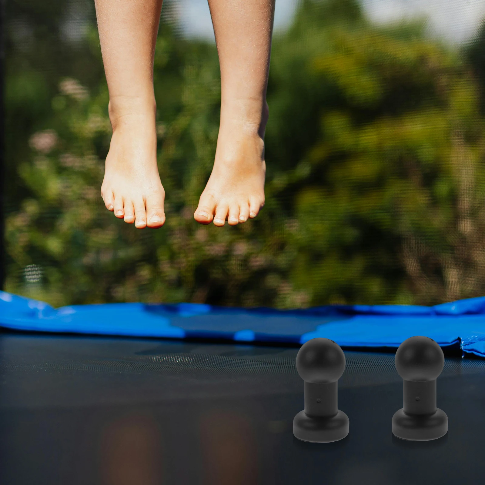 

10 Pcs Trampoline Cap Daily Use Stick Caps Rectangle Pads Replacement Parts Enclosure Pole Plastic Cover Child Legs