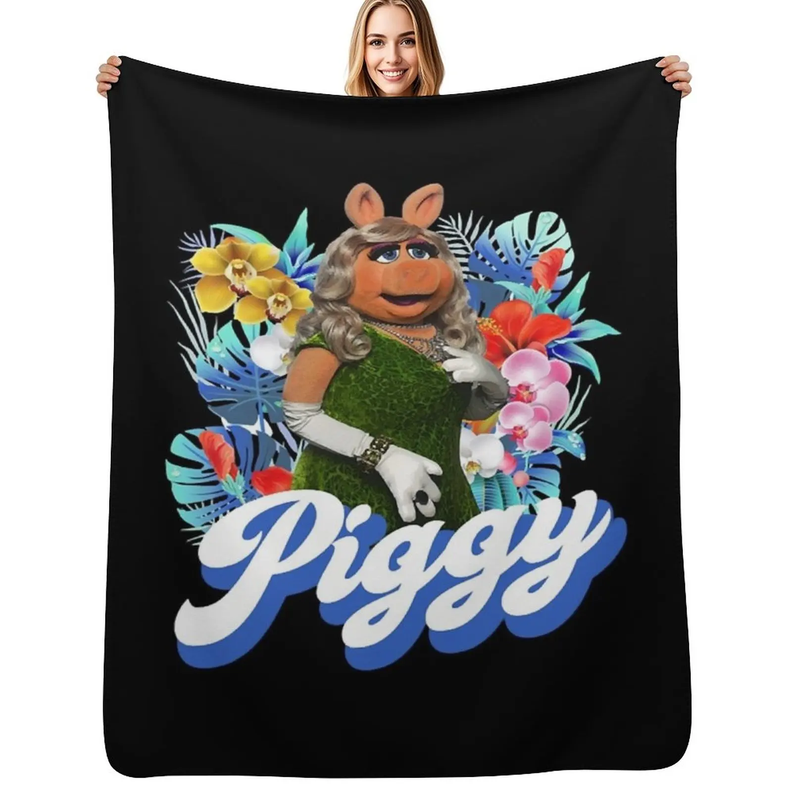 Miss Piggy Throw Blanket Fashion Sofas Vintage Furry Warm Single christmas gifts Blankets