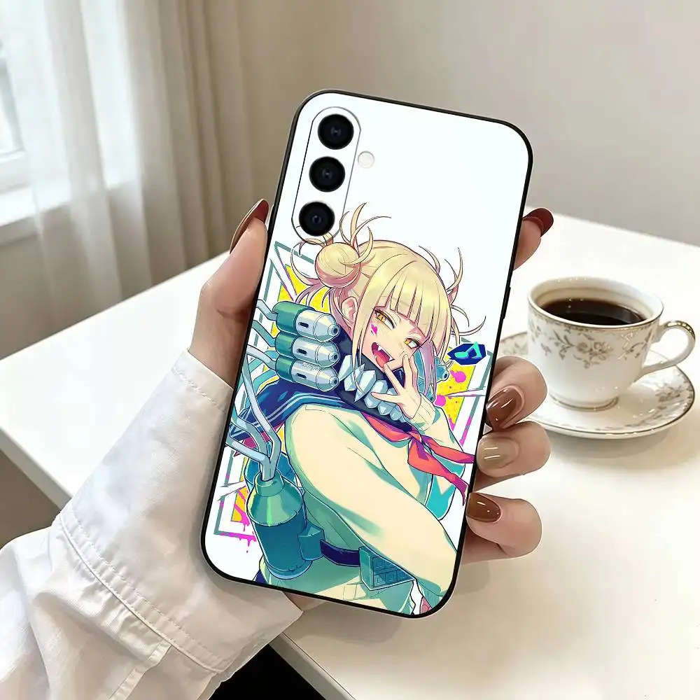 Anime H-Himiko T-Toga-a Soft Silicone phone Case for Samsung Galaxy A73//A72/A70/A53/A52/A51 - Black