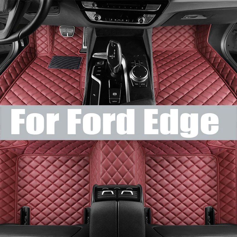 TPE Car Floor Mat For Ford Edge CD539 Endura 2015 2016 2017~2021 Dirt-resistant Leather Pad LHD Foot Carpet Rug Auto trunk mat