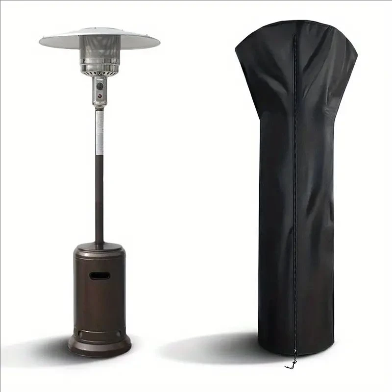 Patio Heater Oxford Cloth Waterproof Air Heater Cover Fan-shaped Heater Cover Black Umbrella Shaped Garden Courtyard