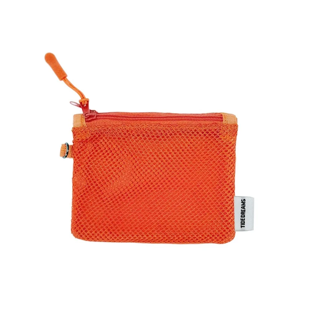 Double Zipper Mesh Storage Bag Double-layer Space Saving Mini Makeup Pouch Large Capacity Visible Travel Cosmetic Organizer Key