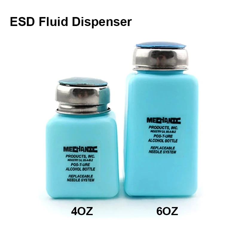 

MECHANIC Empty Alcohol Bottle TZ01 4oz 6oz 100ML 180ML ESD Press Type Motherboard PCB Repair Cleaning Solution Dispenser