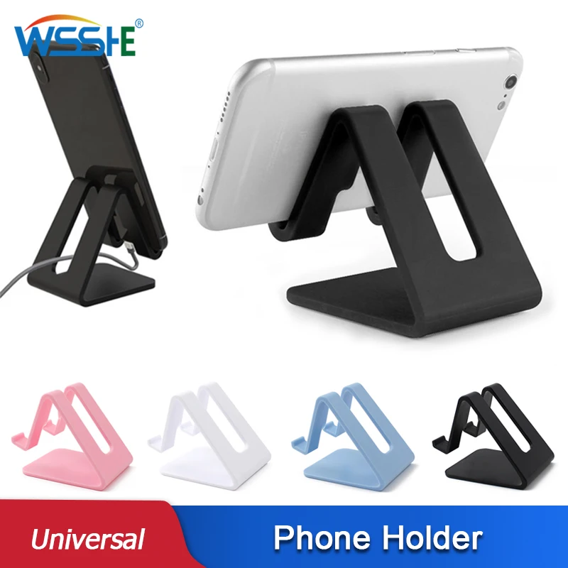 Desk Cell Phone Holder Triangle Mobile Tablet Stand Universal Plastic Desktop Support Telephone For Iphone Xiaomi IPad Bracket