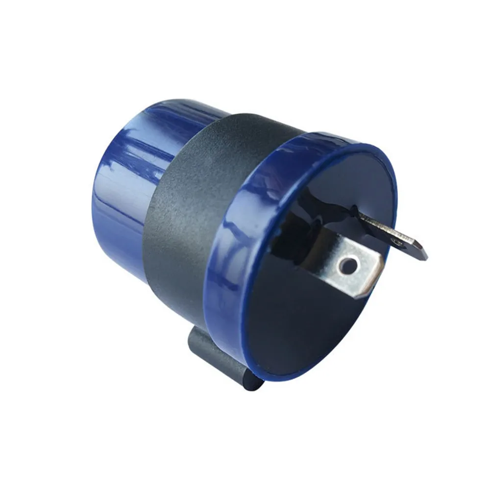 

DC 6V 12V Input Motorcycle Blue Inbuilt Beeper Flasher Turn Signal LED Blinker 2 Pins Motor Buzzer Flasher Relay Indicator