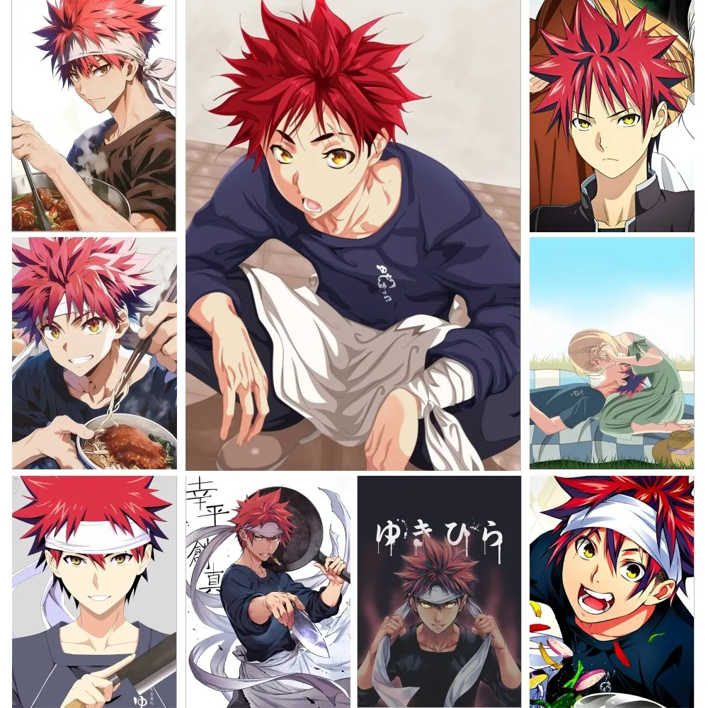 1pc Yukihira Soma Manga Food Wars Shokugeki No Soma Poster Poster Art Print Bar Living Room Furniture Decor