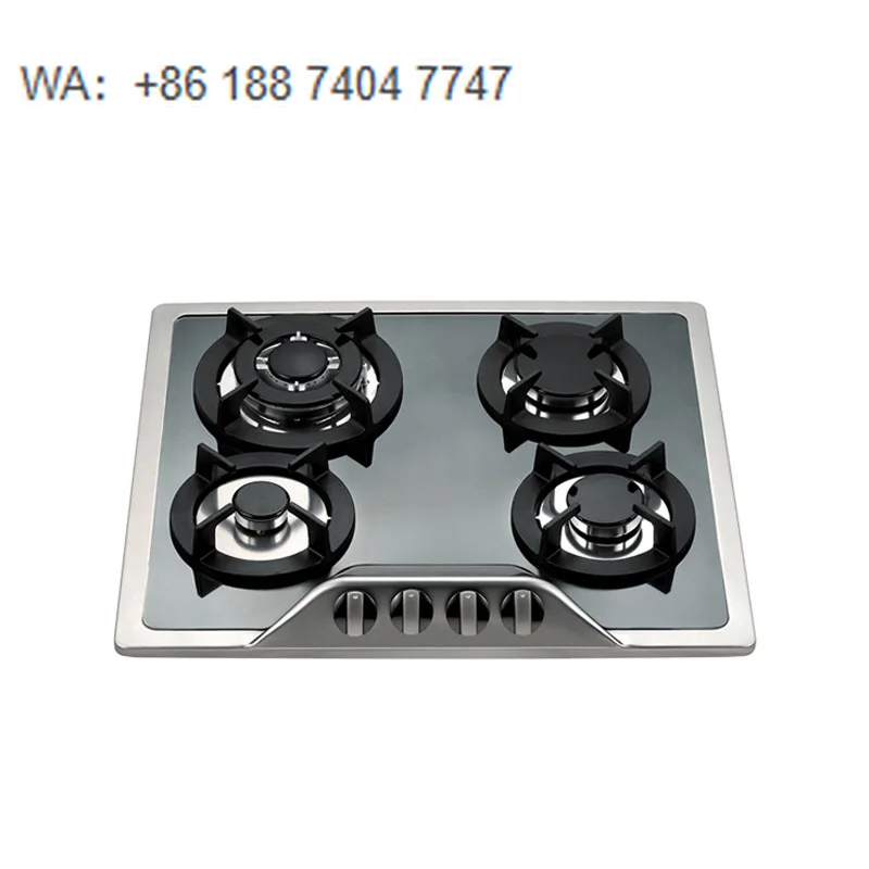 Direct Factory Prices Integrated Gas Cooktop 4 Burners 201 Stainless Steel Flame Failure Device LPG Commercial