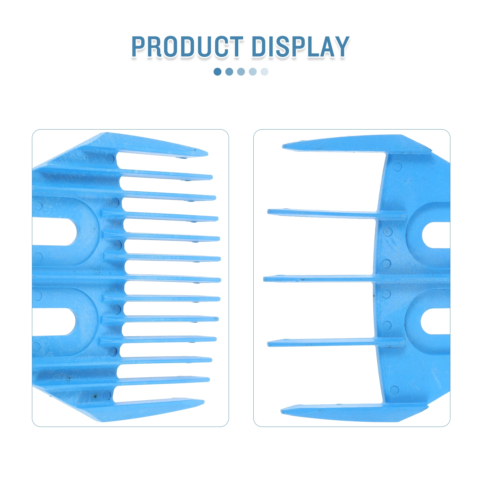 

2pcs Shear Fader Blue 5 Teeth 13 Teeth Guide Comb Pet Grooming Clippers Shaving Accessory Professional Tool