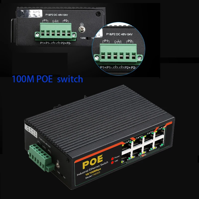 

Игровой коммутатор POE, рельсовый тип RJ45, концентратор, интернет-сплиттер Plug and Play, сетевой коммутатор Ethernet 10/100 Мбит/с, 8-портовый промышленный класс