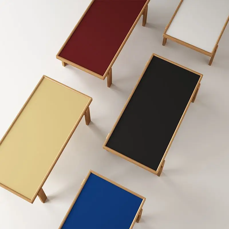 Bauhaus Small Apartment Rectangular Coffee Table Living Room Balcony Tatami Solid Wood Medieval Style Small Tea Table