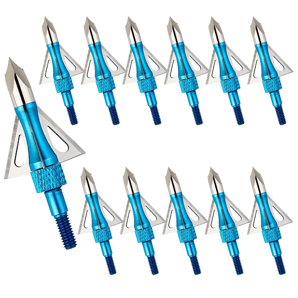 6pcs in Iron 100grain Archery Arrowhead Points High Carbon Steel for Compound Bow Recurve Bow Outdoor Hunting Accessories