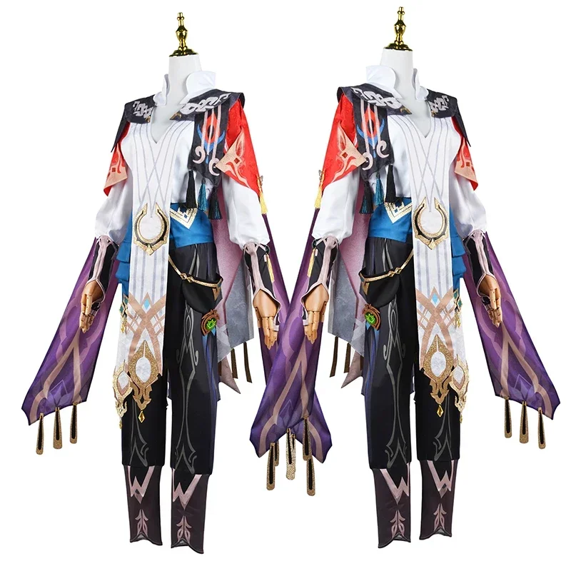 Kaveh Cosplay Game Genshin Impact Kaveh Cosplay Kostuum Pruik Genshin Kaveh Uniform Halloween Carnaval Kostuums Voor Mannen Volwassen