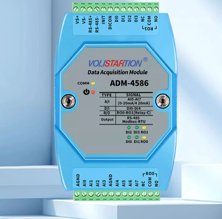 

ADM-4586 8-канальный 4-20mA захват 4-канальный переключатель вход 2-канальный релейный выход