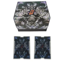 Yu Gi Oh Card Box Diy Dark World Self Made Anime Game Ocg Tcg Ptcg Trading Card Storage Box Pu Leather Collection Box 100+