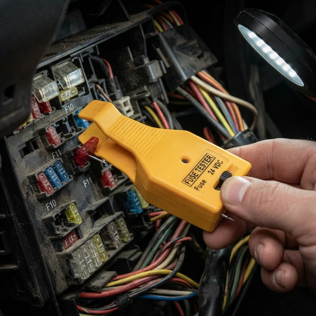 Multi-Functional Car Checker Puller Removal Tool for Mini Standard Blade Car Fuse Tester DC 24V Automotive Tester Blade Puller