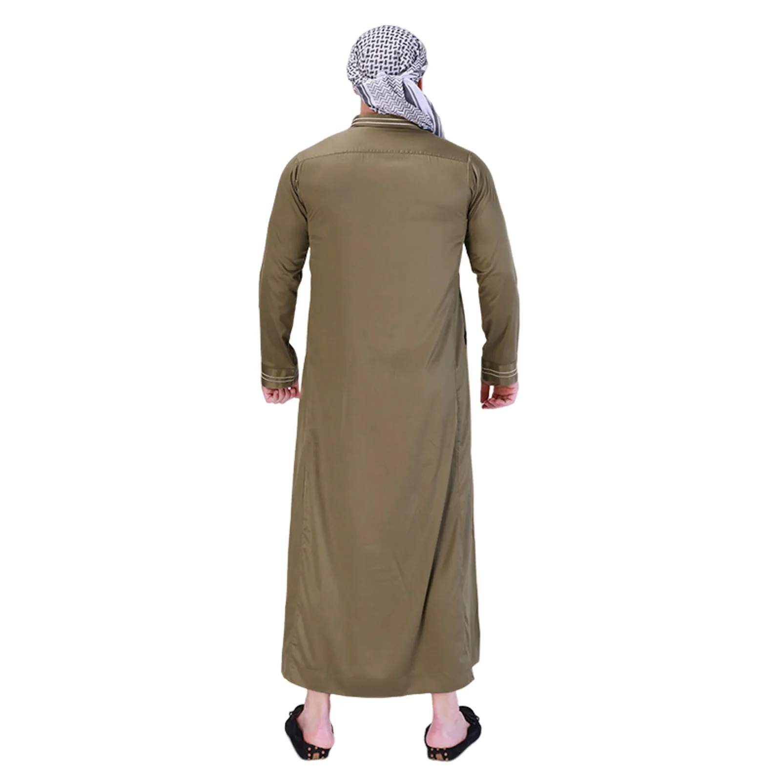 Robe Musulmane Décontractée à Manches sulfpour Homme, Tenue de Style Ethnique, Jubba Thobe Abaya, Vêtement d'Été, Couleur Unie, Arabe du Moyen-Orient