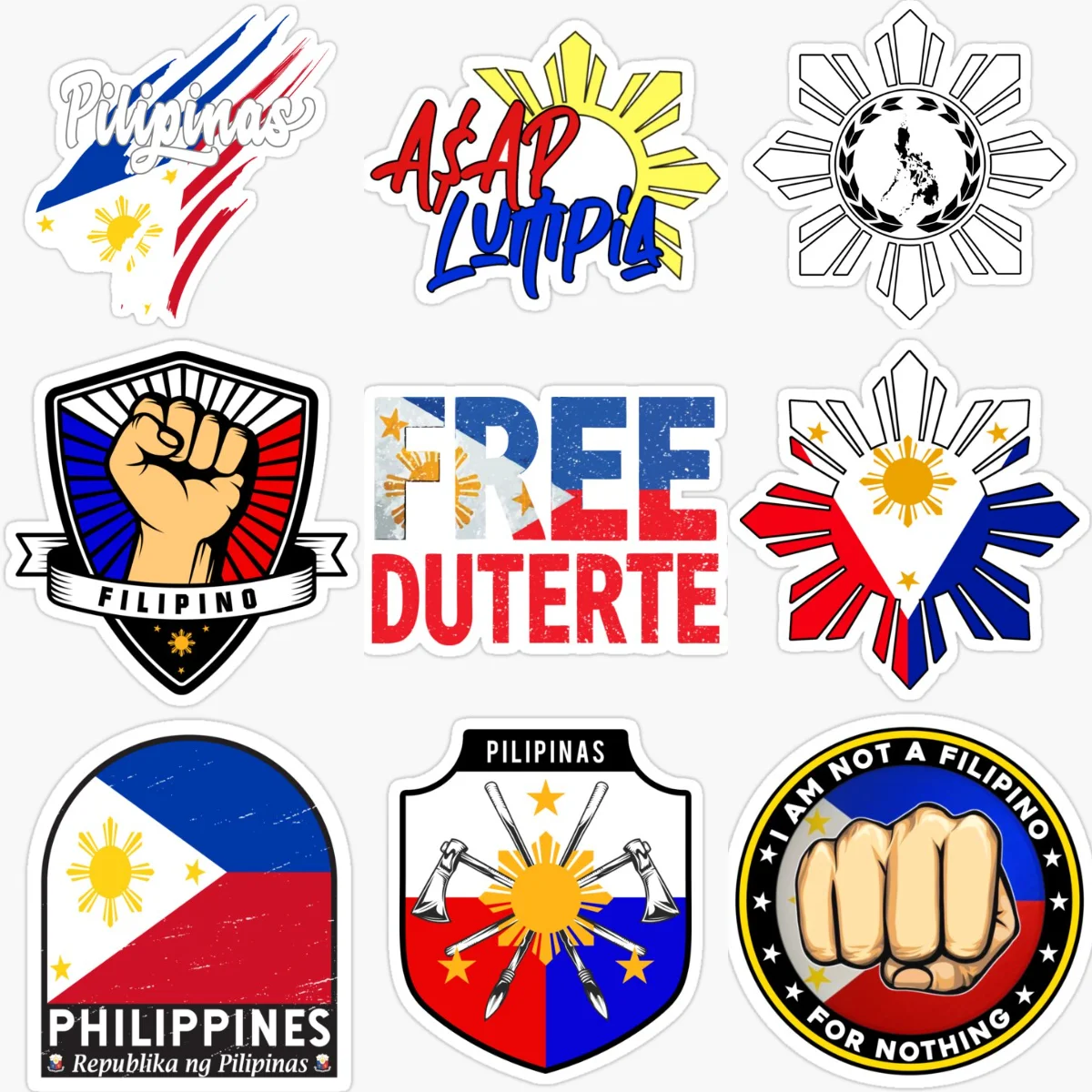 

Philippine Flag Map National Emblem Creative Stickers for Car Van Motorcycle Window Fridge Wall Decoration Accessories