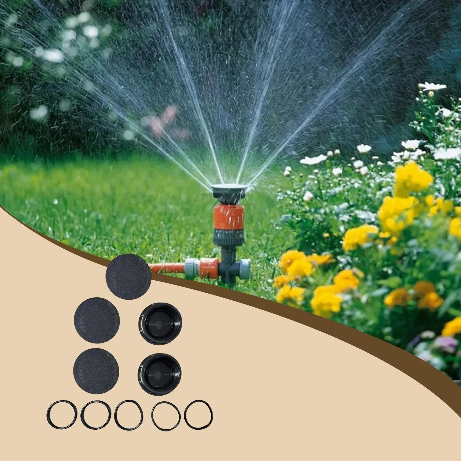 5Pcs Sprinkler Head Caps, Sprinkler Head Covers, Spray Head Cap and O Ring ,Irrigation System,