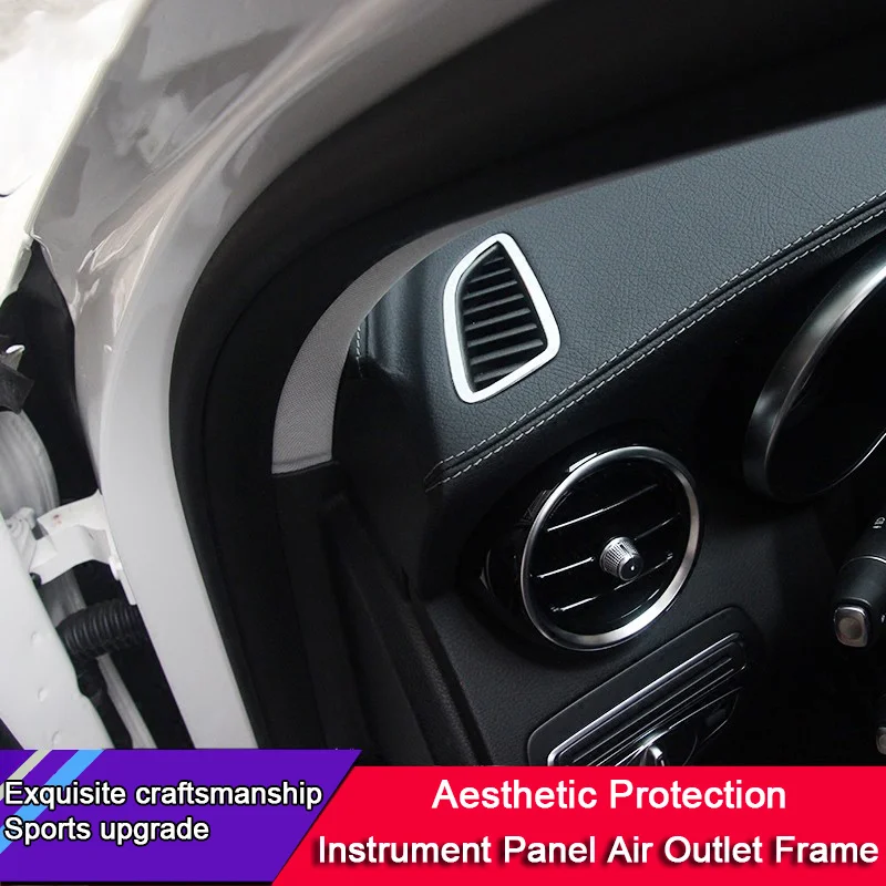 Car Dash Air Condition Vent Frame Air Outlet Decoration Cover For Mercedes Benz C Class W205 GLC X253 2015-2019 2020 2021