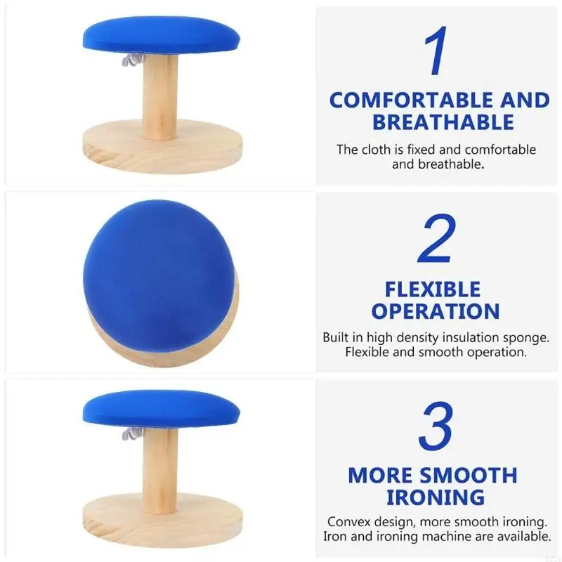 Wooden Ironing Board Mini Portable Ironing Stool with Padded Sewing & Travel B95B