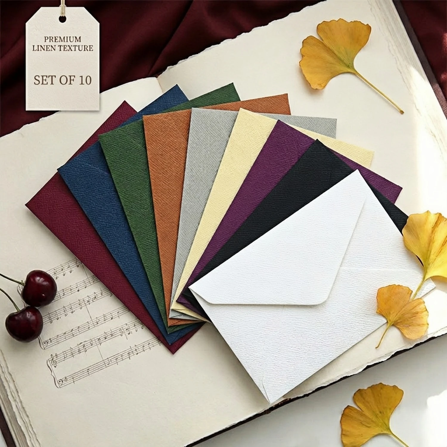 

Luxury Textured Paper Envelopes A6 Euro Flap for Wax Seal Retro Linen Wedding Invitation Greeting Cards Elegant Office Supplies