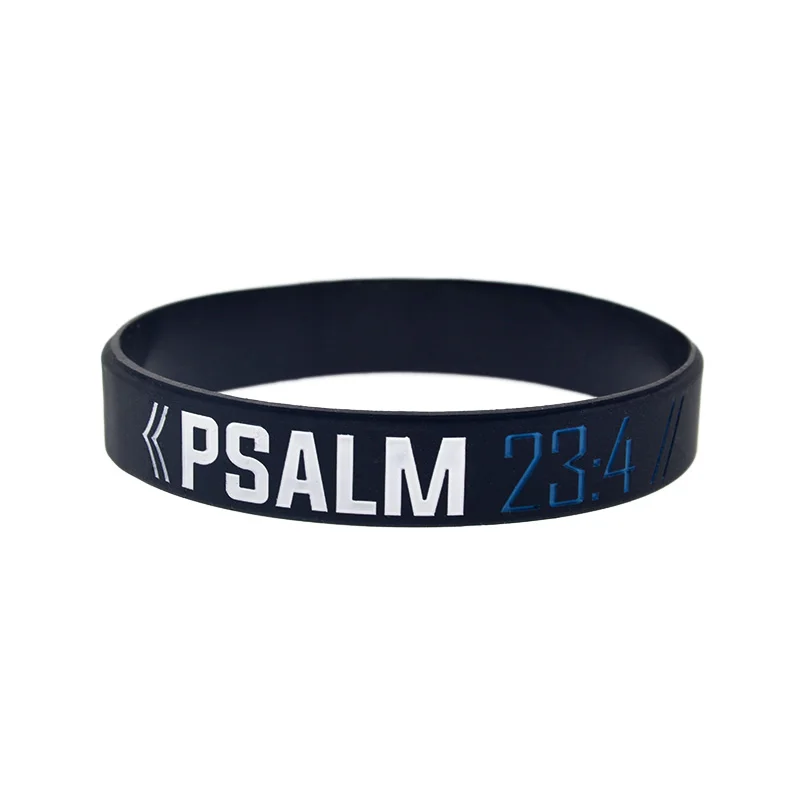 50 Stück PSALM 23:4 Jeremia 29:11 Jesaja 40:31 PHILIPPIER 4:13 Silikon-Armband, christliches Glaubensarmband – Detail 8