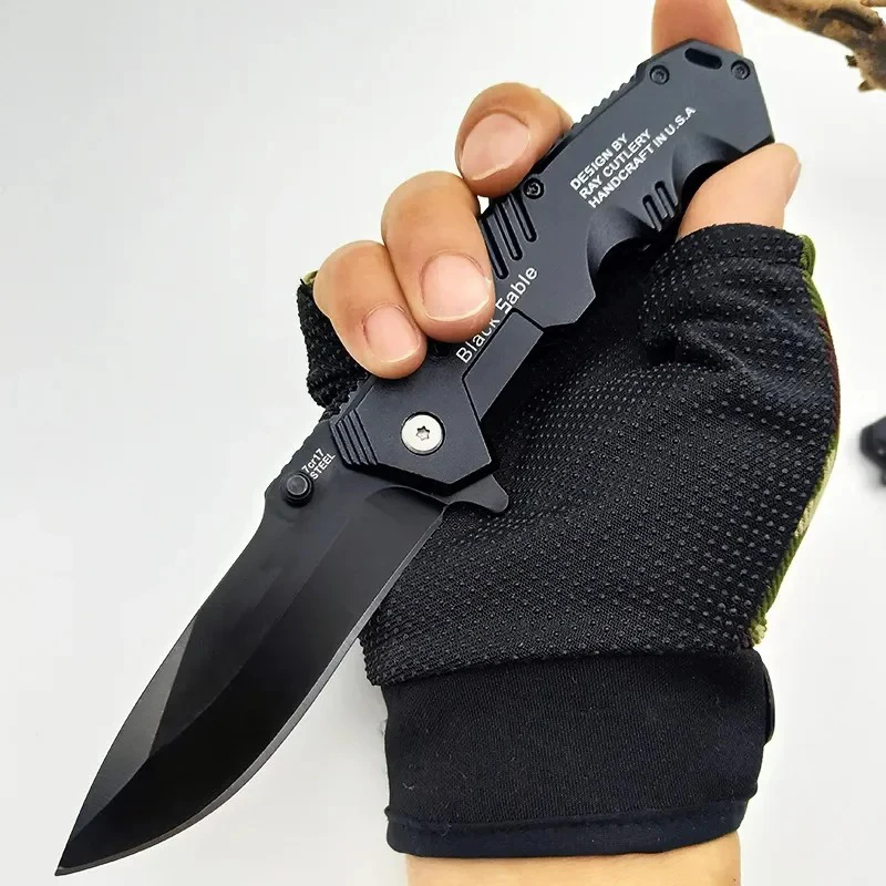 Folding Knife High hardnessTactical Survival Knife Outdoor Self-defense Knife Hiking Hunting Pocket Knife Camping EDC Tool Sharp