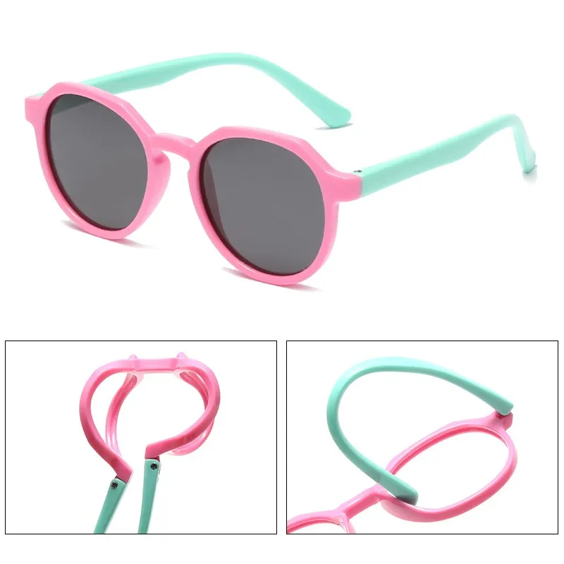 

Children Polarization Sunglasses Kids round Subber Sunglass TR90 Polarization Sun Glasses Girls Boys Baby Glasses Eyewear UV400