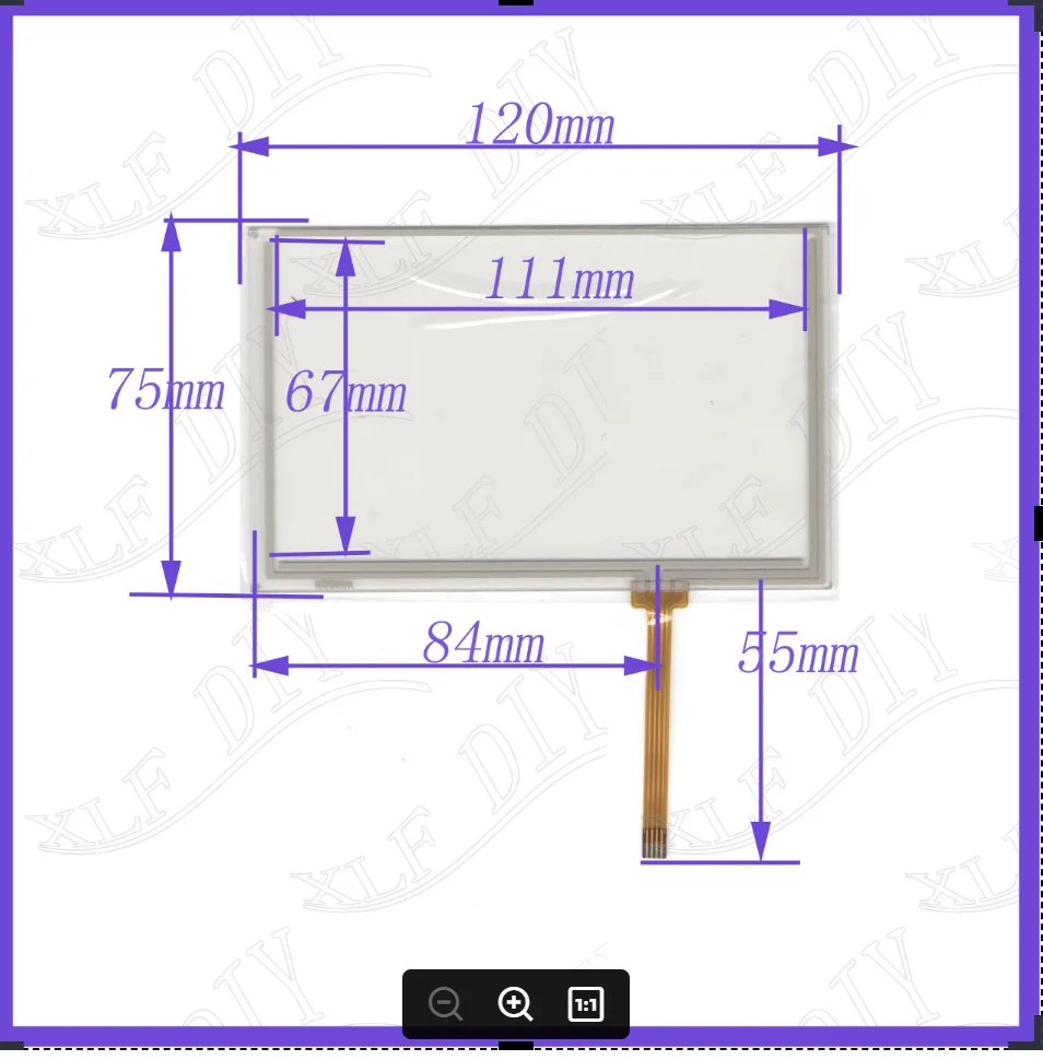 wholesale 10PCS/LOT M5023A 120*75mm  5inch  resistance screen 120mm*75mm for GPS CAR this is compatible welding type