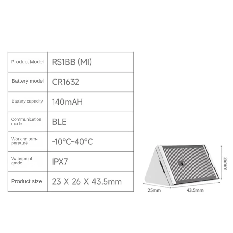 Water Leak Sensor Detector de Inundação e Chuva, IPX7 Impermeável, 3 Configurações de Sensibilidade, Home Security Works