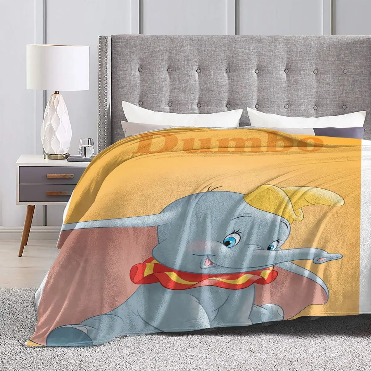 Dumbo Flannel Blanket Soft Durable Bedding Throws for Couch Chair Travel Funny Bedspread Sofa Bed Cover