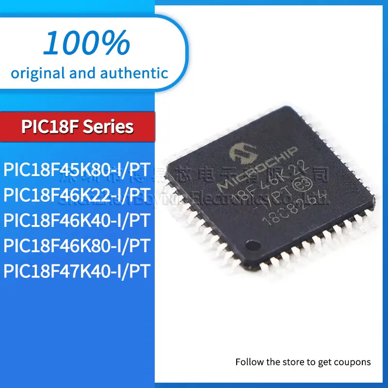 Original genuine PIC18F45K80-I/PT PIC18F46K22 PIC18F46K40 PIC18F46K80 PIC18F47K40 microcontroller MCU LQFN