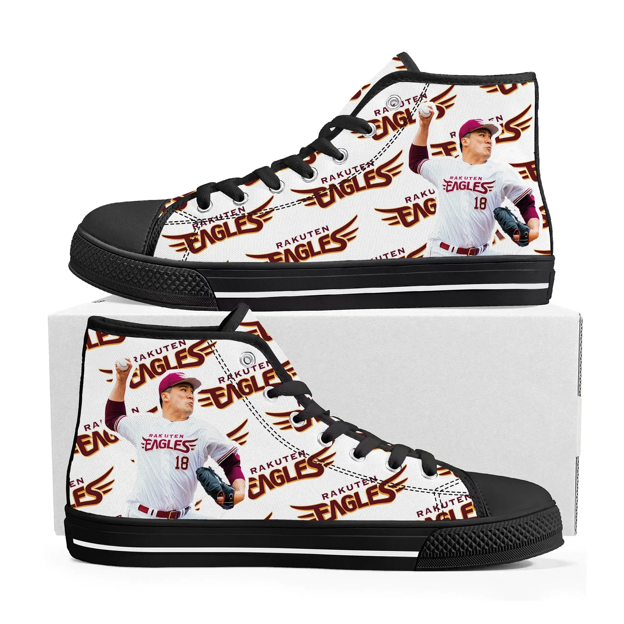 Homens e mulheres Baseball High Top Sneakers, Custom Made sapatos, lona, casual, personalizar, DIY, adolescente, alta qualidade