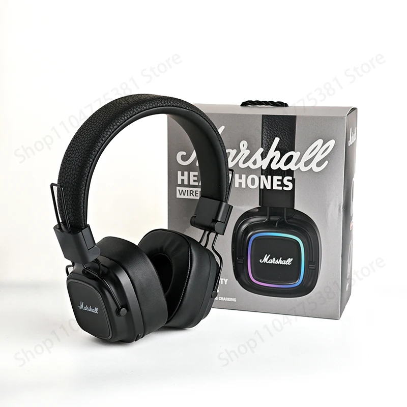 Marshall BT10 Retro Wireless Bluetooth Headphone Noise Cancelling Earphones Over Ear Foldable Stereo Sound Music Headset