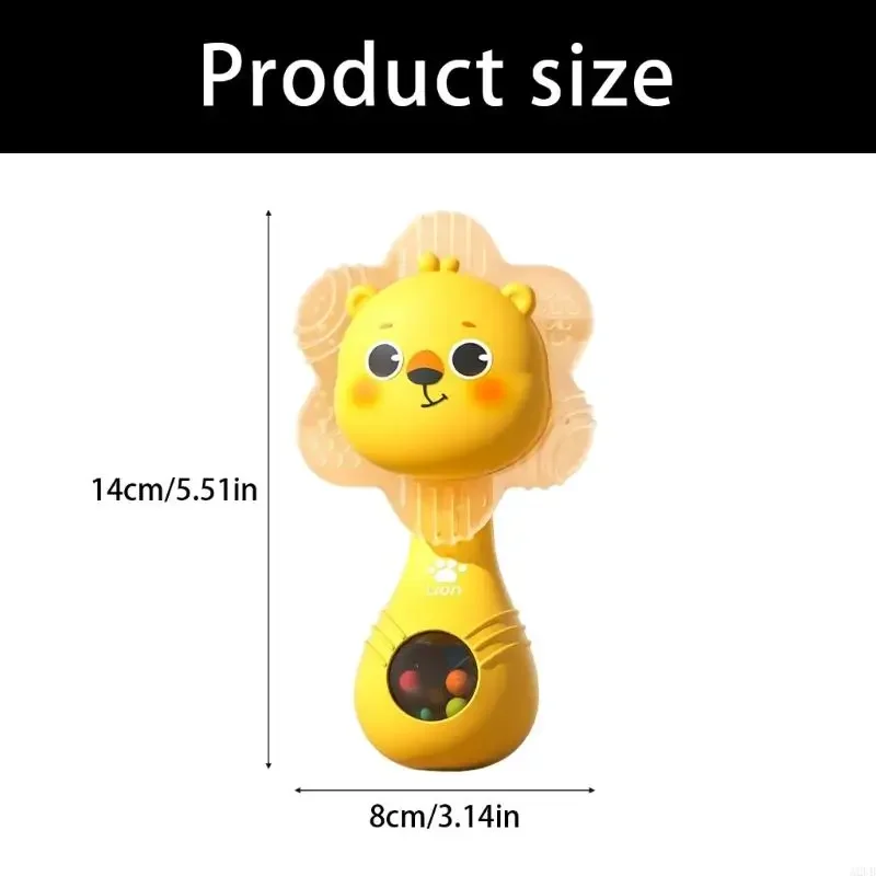 لعبة عضاضة لنمو الأطفال الرضع مع مزخرفة وصانعة للضوضاء للمهارات الحركية الدقيقة 15UB #3