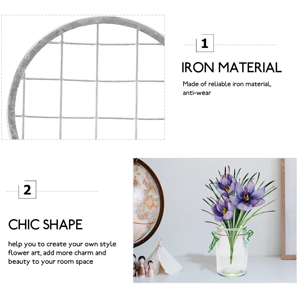 

10 шт. многоразовая металлическая цветочная сетка, железная цветочная сетка для вазы, банка Мейсон, принадлежности, держатель для ручек, шикарный долговечный инструмент