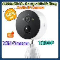 1080P Audio IP Camera with Wireless Solar 4600mAh Rechargeable Battery Wifi Camera CCTV Security Camera Outdoor Full HD