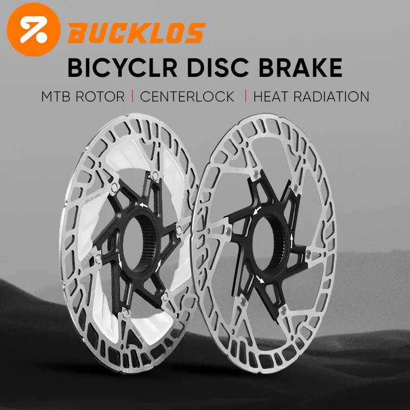 

Роторы BUCKLOS Mtb, высокопрочный ротор с центральным замком 160 мм, алюминиевые стальные велосипедные плавающие роторы, ротор тормозного диска с рассеиванием тепла
