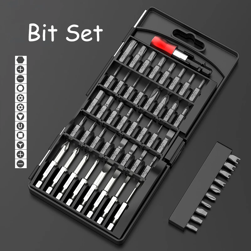 

Screwdriver Bit Set Strong Magnetic Bit Slotted Phillips Screwdriver Hexagonal Phillips Screwdriver Bit S2 Alloy Steel 20~100mm