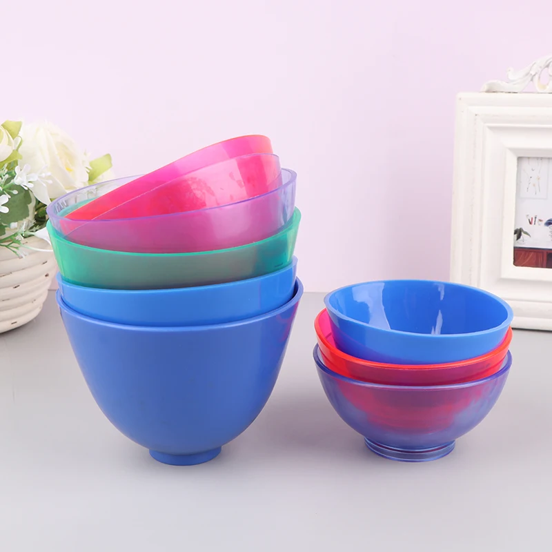 Dental Tool Materials Plaster Mixing Bowl Transparent Leather Colored Plastic Bowl Soft Rubber Bowl for Mixing Plaster