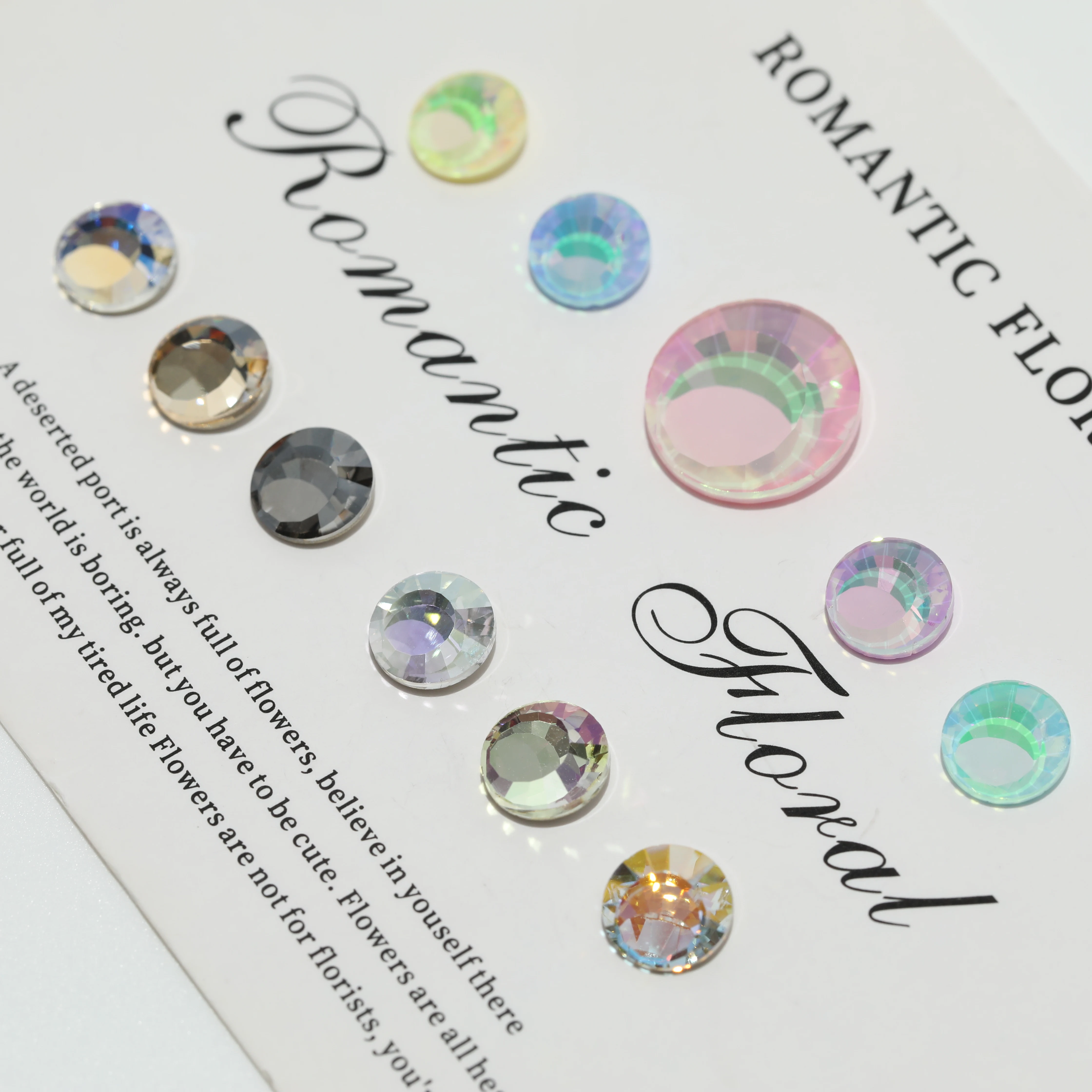 GRST Shiny DV4058 Runde Fancy Stones Crystal Dream Mirror Series Premium Strasssteine für DIY Nagelkunst, Hochzeitskleider, Taschen und Zubehör – Detail 2