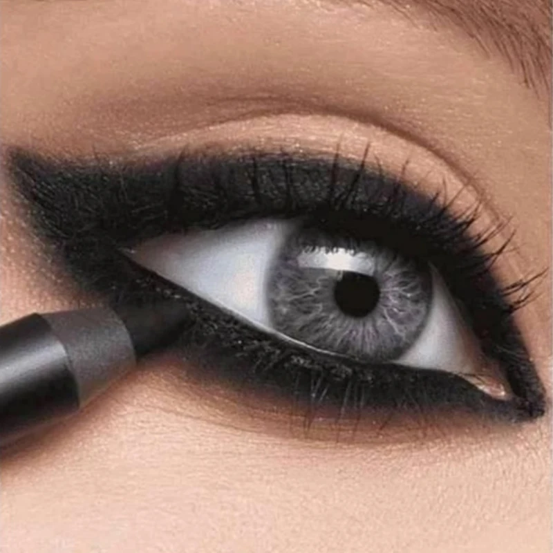 Stylo Eyeliner Waterproof Lisse à vaccage Rapide et Longue Durée, Gel Noir et Marron, Maquillage pour les Yeux Non Fleuri, 256