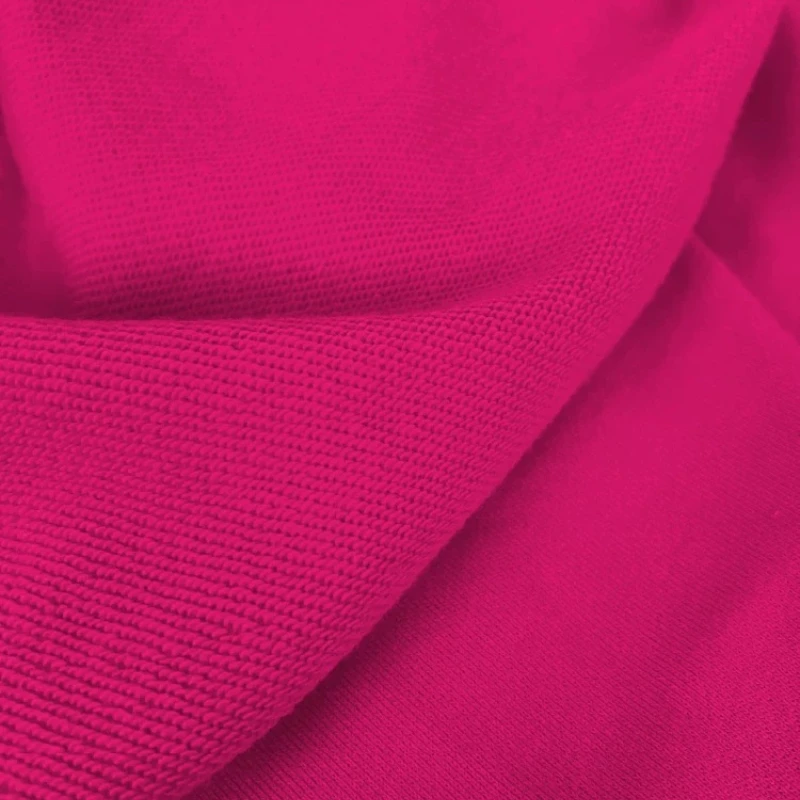 Rose Red 100%Cotton Fabric Knit Designer Material DIY Handmade Hoodie Sweatpants Outerwear Tablecloth Sewing Supplies Wholesale