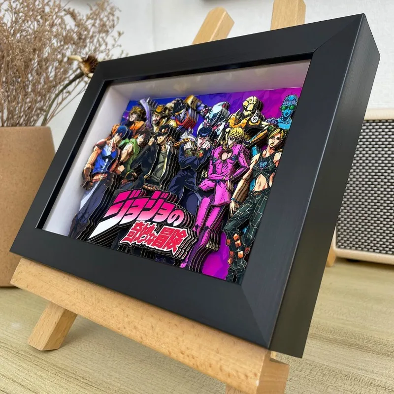 

JoJo's Bizarre Adventure 3D Paper Art - Joestar Family Frame Display, Bedhead desktop photo frame JOJO Anime Gift for Fans
