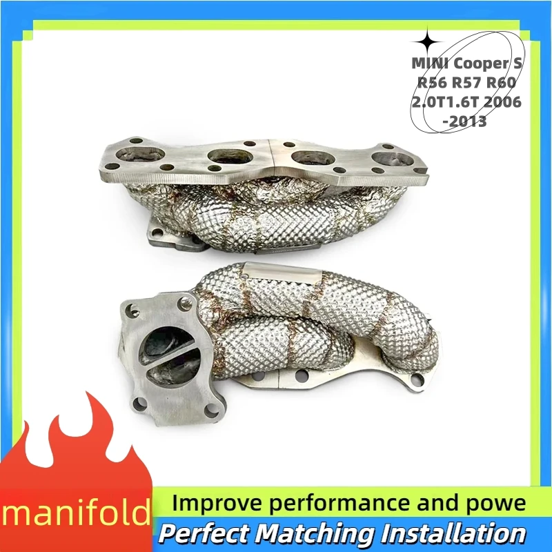 For BMW MINI Cooper S R56 R57 R60 2.0T1.6T 2006-2013 Heat Shield Exhaust pipe Stainless Steel Automotive Exhaust Parts downpipe