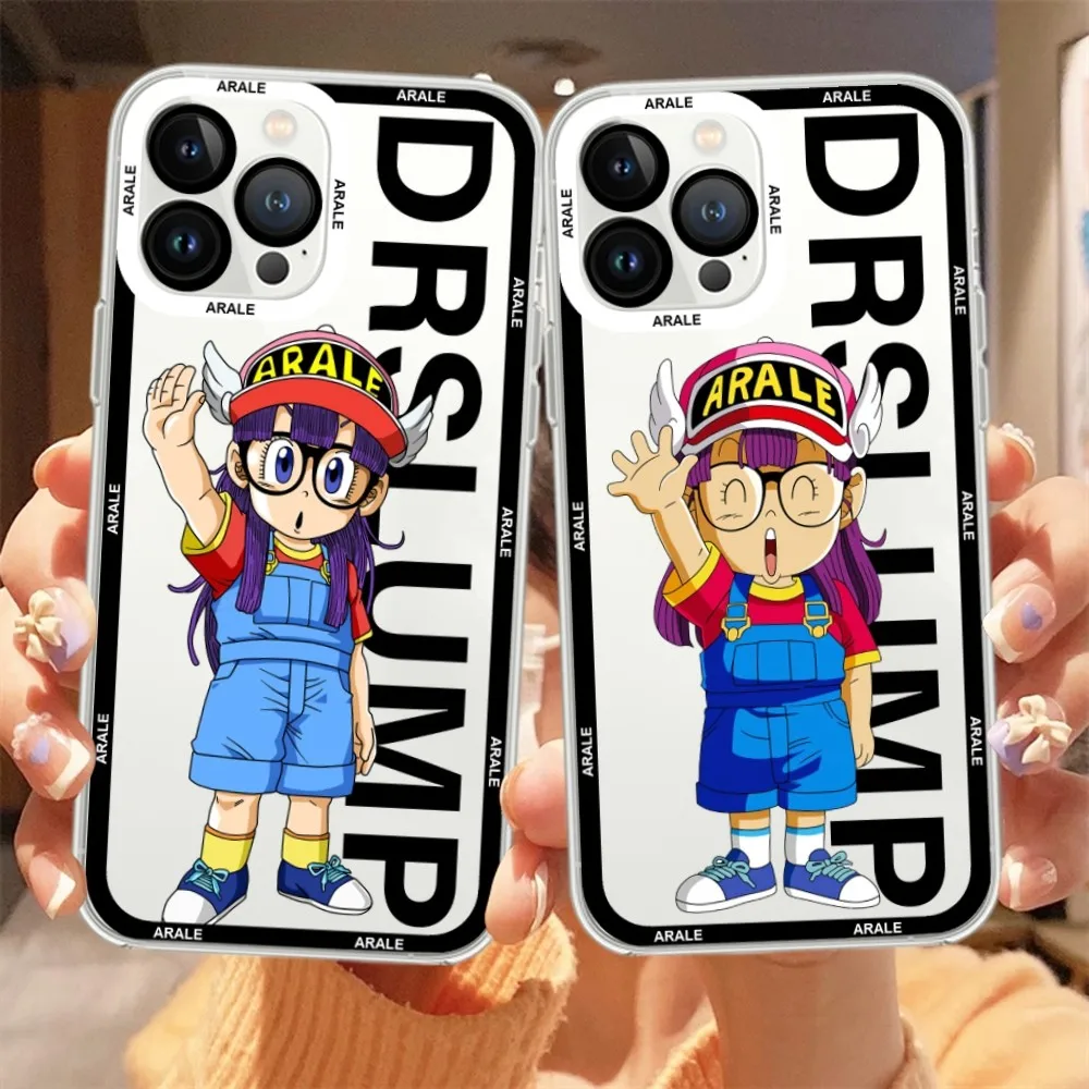 Cartoon Dr S-Slump Arale Phone Case For Samsung A 73 72 71 70 53 52 51 32 Transparent Shell