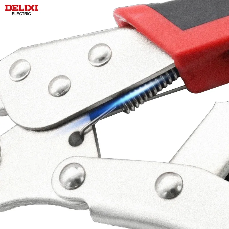 DELIXI ELECTRIC Locking Pliers，Clamp Pliers Adjustable Position for Clamping Parts of Different Thicknesses，With Rubber Sleeve