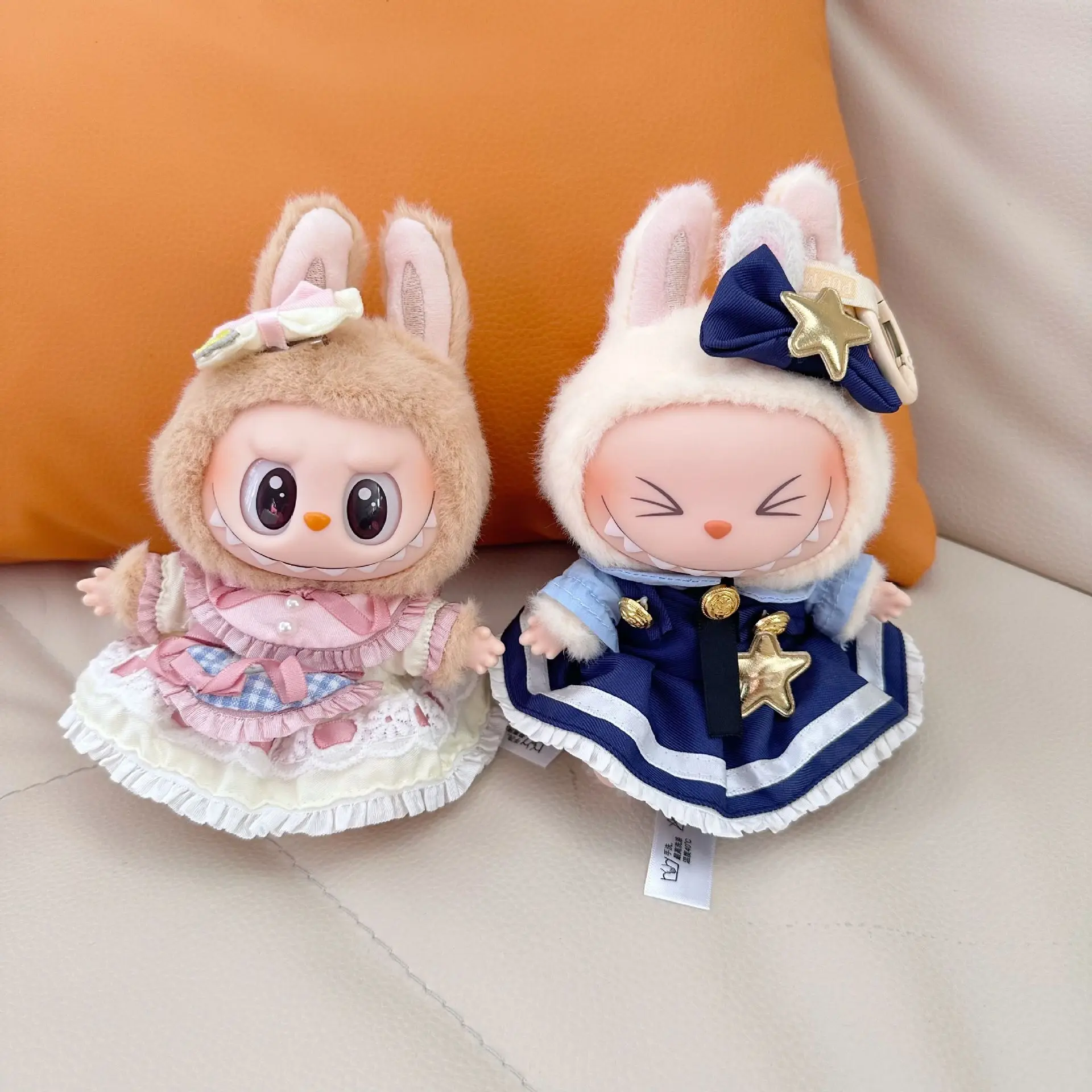 For Labubu V2 V1 Plush Idol Clothes Outfit Accessories  Rabbit Officer&Versatile Sakura cosplay Kid Toy Girl Gift Labubu ropa