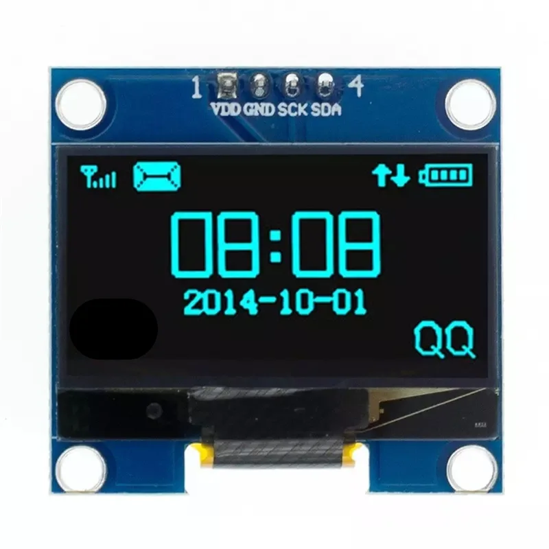 1.3Inch 128X64 OLEDLCD Screen4NeedleGND VCC 1106Driver I2C Blue White