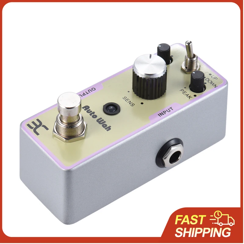 

Auto Wah Pedal Guitar Funky Tone Effect Mini Magnalium Alloy True Bypass for Electric Bass Foot Switch LED Status